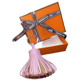 Hermès Portachiavi Carmen Pink Camel Burgundy
