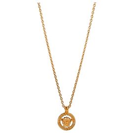 Versace Colar unissex de ouro estampado:
