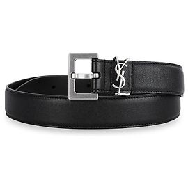 Saint Laurent Cintura Monogram Logo da uomo (Black)