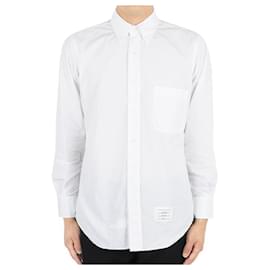 Camicia in popeline Hidden Three Stripes (White) - Thom Browne