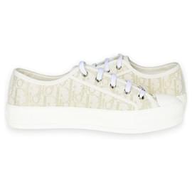 Dior Sneakers basse Work and Oblique da donna (Ivory/Gold)