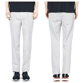 Brunello Cucinelli Pantaloni dritti in cotone gabardine da uomo (Gray)