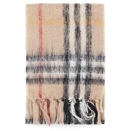 Sciarpa in lana mohair a quadri da donna (Sand) - Burberry