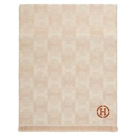 Sciarpa reversibile in cashmere con patch in pelle - Hermès