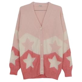 Miu Miu Star Cardigan Rot Mohair