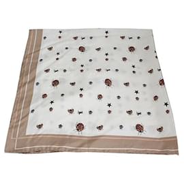 Foulard in seta Bally Ladybug Beige