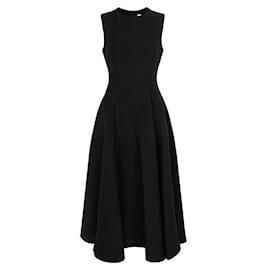 Vestido estilo bata de lana y seda negro - Dior