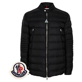 Chaqueta de plumón de ganso con cremallera Moncler Black Amiot AMIOT