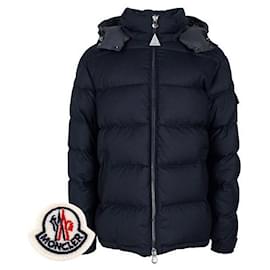 Giacca con cappuccio in piumino d'oca Montgenevre Navy - Moncler
