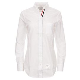 Thom Browne Camicia classica in popeline di cotone con rifiniture RWB