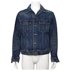 Chaqueta track para hombre de denim azul con tachuelas - Céline
