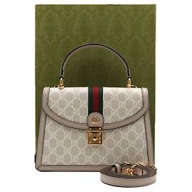 Gucci Bolsa de mão média Ophidia GG Supreme com alça superior