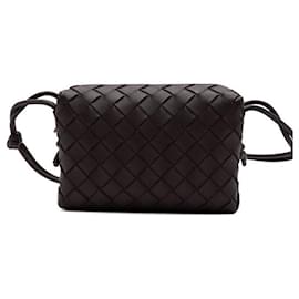 Mini borsa a tracolla e borsa a spalla Loop Camera Bag Intrecciato marrone - Bottega Veneta