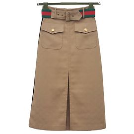 Gucci Falda de jacquard con cinturón sin usar