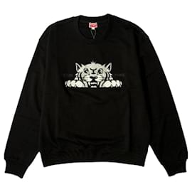 Sweatshirt Clássica de Algodão Happy Tiger - Kenzo
