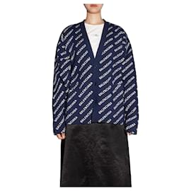 Mini Logo Allover Baumwollcardigan - Balenciaga
