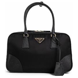Borsa a tracolla Lina Nylon Re-edition Medium Nera - Prada