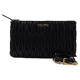 Borsa a Tracolla e Clutch Matelasse con Catena Nero - Miu Miu