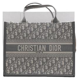 Borsa Tote e Borsa a Tracolla Medium Oblique Grigia - Dior