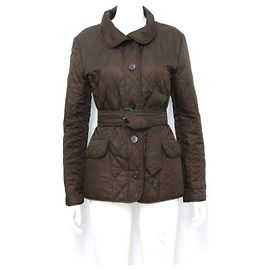 Burberry Brown Diamond Quilted Button Women's Jacket