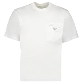 Baumwoll-T-Shirt mit Nylontasche - Prada