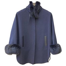 Loro Piana Capa Abrigo de Baby Cashmere y Piel de Zorro para Mujer