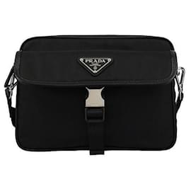 Borsa a tracolla in pelle Saffiano e Re-Nylon XMP - Prada