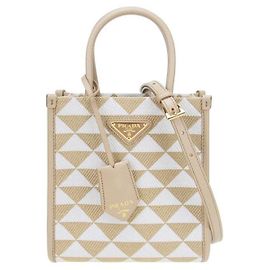 Prada Mini borsa in tessuto con simbolo ricamato OOM