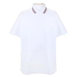 Striped Collar Cotton Pique Polo Shirt - Burberry
