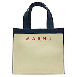 Borsa Tote Grande in Jacquard con Logo Rosso - Marni