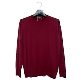 Loro Piana Roter Rundstrick Pullover Herren