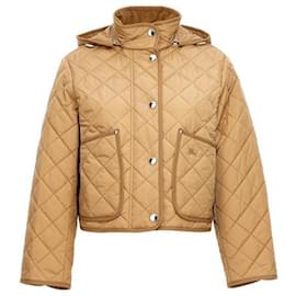 Burberry Kurze Nylonjacke mit Rautensteppung