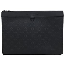 Louis Vuitton Pochette Voyage Shadow Supple Leather Clutch
