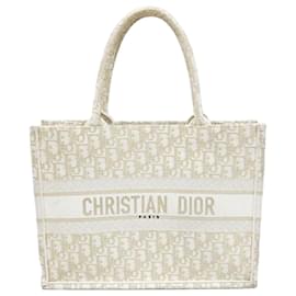 Borsa Book Tote Medium Oblique White Gold - Dior