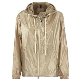 Giacca con cappuccio Moncler TAZENAT con patch logo Gold