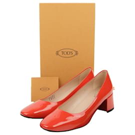 Décolleté Tod's in vernice arancione