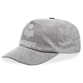 Guanti Isabel Marant Tyron Logo in tessuto argento