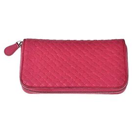 Portafoglio lungo con zip Bottega Veneta rosso in pelle