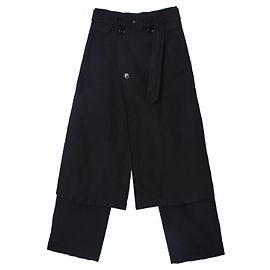 Dries Van Noten PRIFFITH Baumwoll-Twill-Hose Schwarz