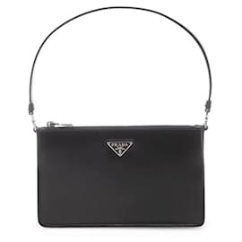 Prada Mini borsa nera spazzolata