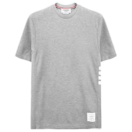 Thom Browne T-Shirt mit kurzen Ärmeln und Seitenstreifen