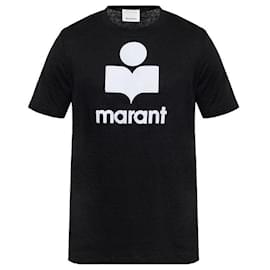 Isabel Marant KARMAN Leinen-T-Shirt Schwarz