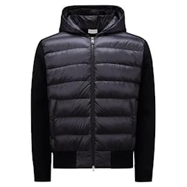 Giacca in lana Moncler Tricot con pannelli trapuntati