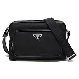 Prada Borsa a spalla Medium in Re-Nylon e pelle Saffiano VOOO