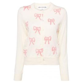 Comme Des Garcons Wollcardigan mit Ribbon-Intarsia-Jacquard (NN)