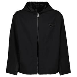 Woll-Bomberjacke mit Kapuze - Prada