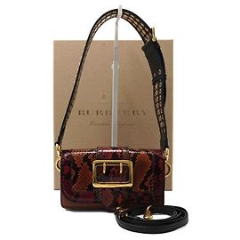 Burberry Bolso de hombro y bandolera para mujer Madison de pitón con hebilla dorada