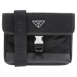 Prada Borsa crossbody in pelle Saffiano con logo