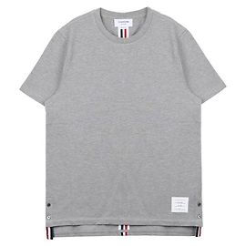Thom Browne T-shirt a maniche corte in cotone da uomo