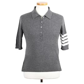 Kaschmir-Strick mit diagonalem Armband und Kragen - Thom Browne
